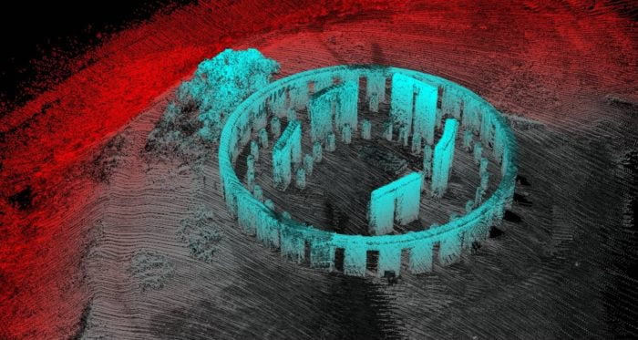 Artistic 3D point cloud of the monument