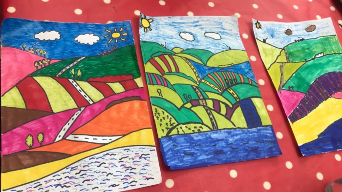 Art class stained glass windows