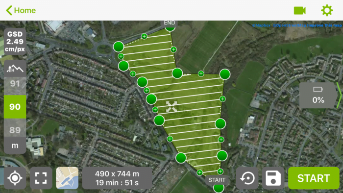 Flight planning LiDAR survey Old Pumping Station 