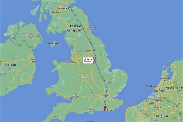 Routescene HomeRun 2020 Edinburgh to Brighton