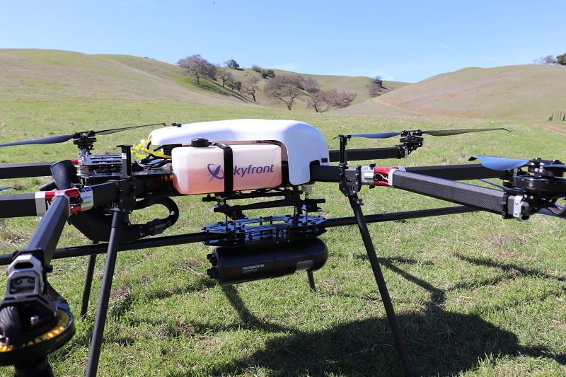 Routescene UAV LiDAR system mounted onto Skyfront Perimeter 8 drone