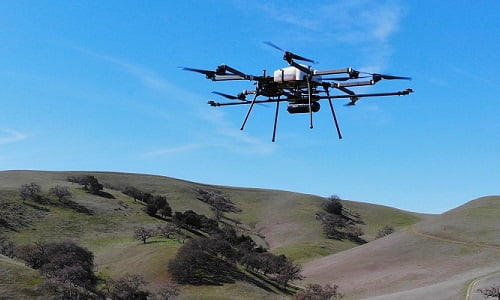 Image of Skyfront Perimeter 8 drone with Routescene UAV LiDAR System payload.