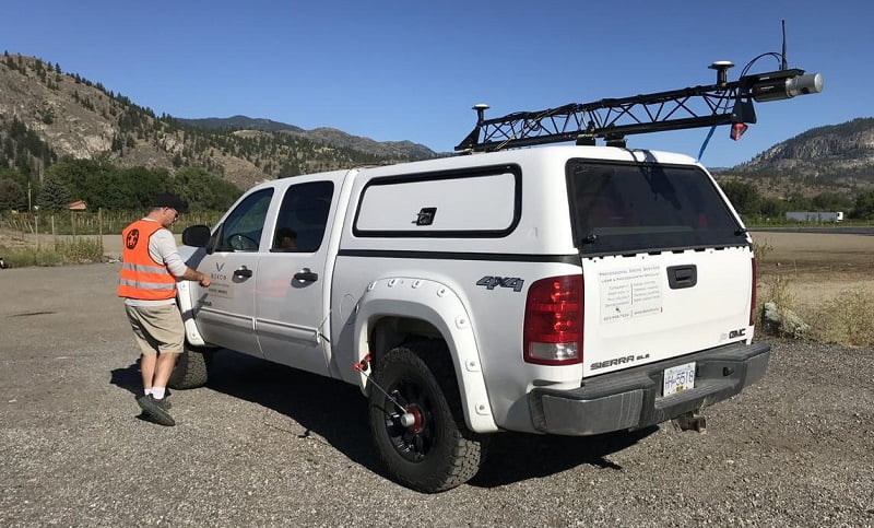 Routescene's Vehicle LiDAR system deployed on a truck