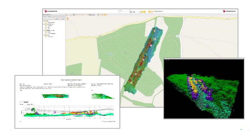 Final outputs identifying vegetation too close to powerlines