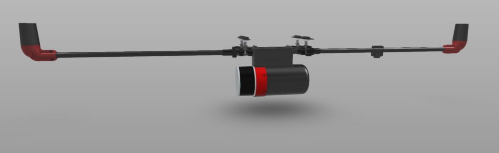 Image of Routescene UAV LiDAR System and dual GNSS heading antenna.